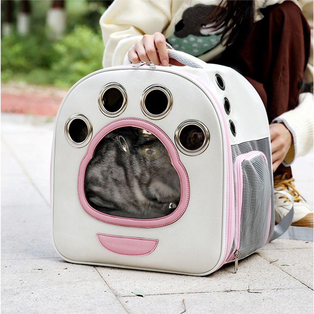 Breathable Travel Cat Carrier Lightweight Portable Pet Bag Cats Carrying Case Window Design