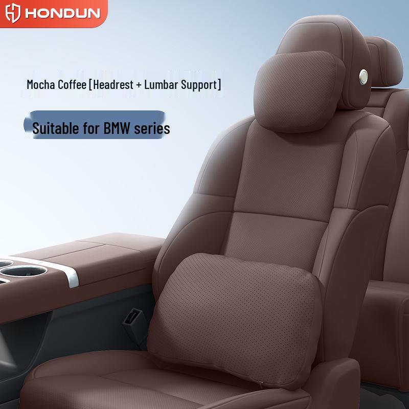 BMW & MINI Headrest Neck Pillow: Compatible with 3, 5, 7 Series, X1, X3, X5, Mini, i3, M4. Ideal for lumbar support.