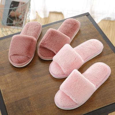 Милые однотонные мягкие плюшевые тапочки, осенние домашние шлепанцы, женские шлепанцы, женские тапочки, зимние домашние теплые меховые тапочки, женские