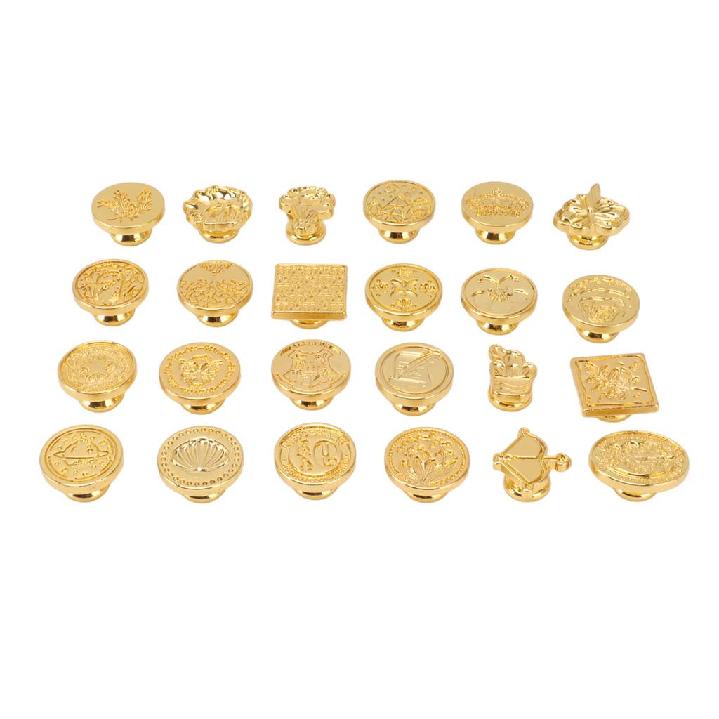 24 шт. Съемные штампы из сургуча, винтажные штампы из сургуча с подарочной коробкой для украшения подарка