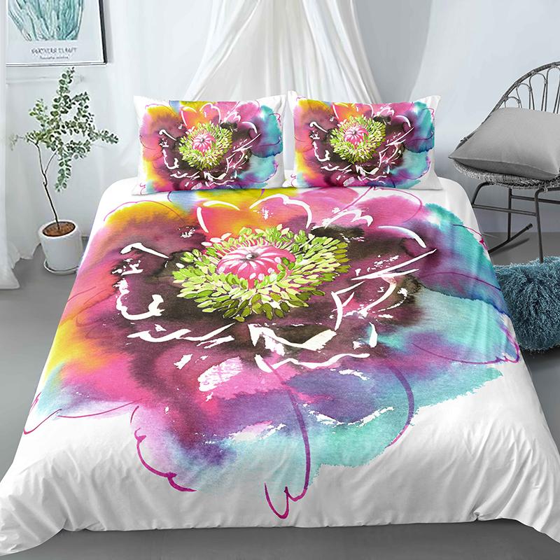 Red Rose King Queen Duvet Cover Romantic Flowers Bedding Set For Kids Teens Adults Girly 3D Floral Black Soft 2/3pcs Quilt Cover