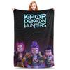 KPop Demon Hunters Huntrix Blankets Flannel Autumn/Winter  Portable Soft Throw Blankets for Bedding Couch Bedspreads