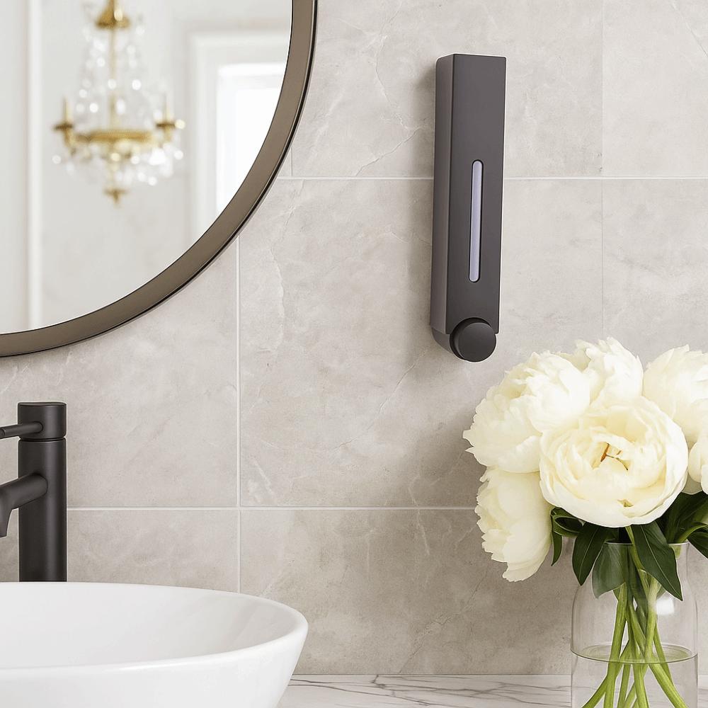 Press Design Shower Liquid Dispenser Plastic Bathroom Soap Dispenser Shampoo Compatible