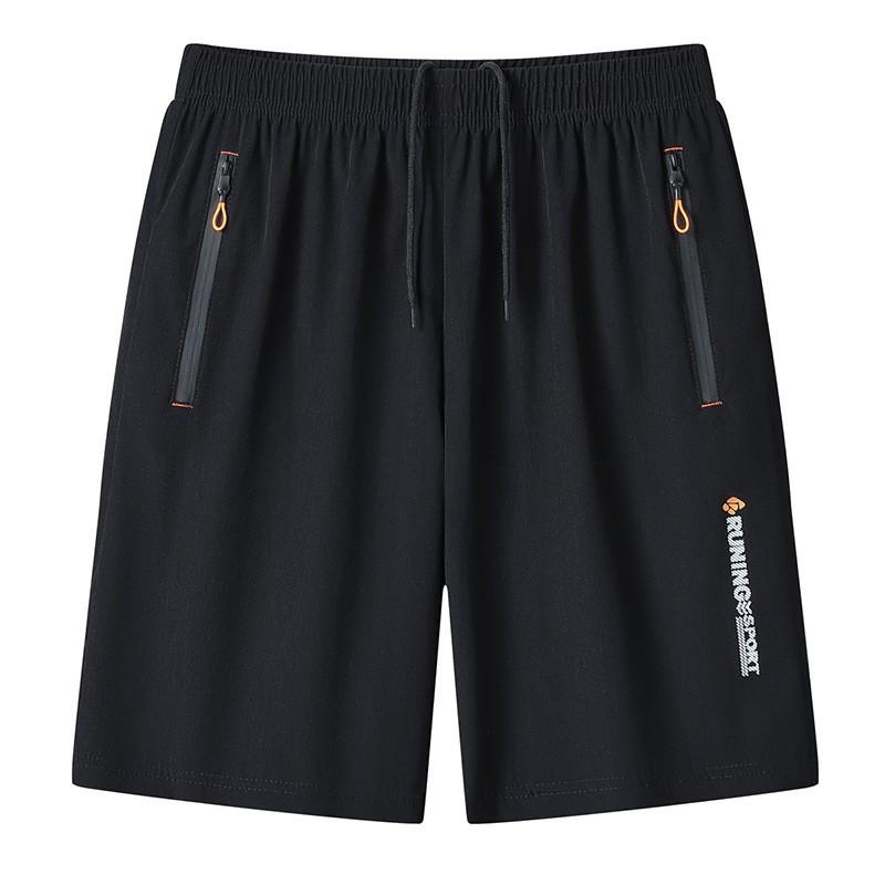 Summer Quick Drying Ice Silk Sports Casual Five Quarter Pants Plus Size Beach Men’s Shorts