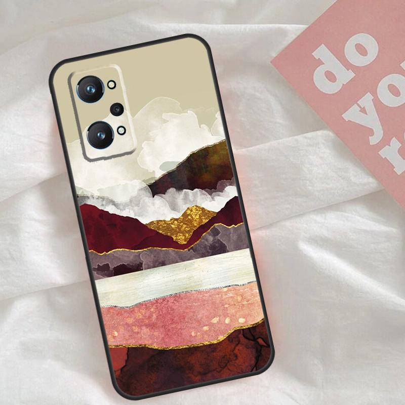Золотой Пейзаж Чехол Для Realme C51 C75 C63 C61 C55 C53 C35 C65 C67 C71 15 11 12 13 14 Pro Plus GT6 GT7 Pro