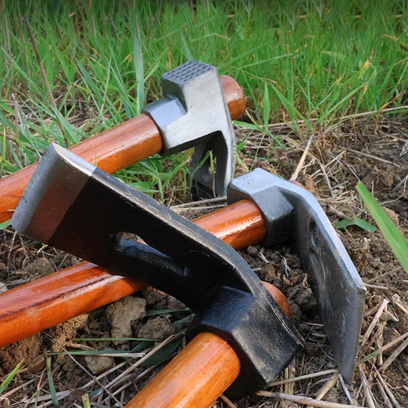 Садовая маленькая мотыга с деревянной ручкой, бытовая мотыга для цветов, садовая мотыга, уличный сельскохозяйственный инструмент, инструмент для прополки и рыхления почвы