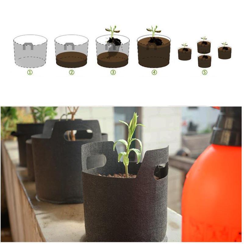 1/2/3 галлона 3 галлона мешки для выращивания растений черные горшки садовая ткань растения овощи цветы кашпо DIY мешок для выращивания садовые инструменты
