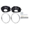Headlamp Retaining Ring and Mounting Bucket Kit Stainless Steel Sealed Beam Retaining Rings and