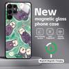 Милый Чехол для Телефона с Выдрой Для Samsung S26 S25 S24 S23 S22 S21 Plus Ultra Note20 Стеклянный Магнитный Чехол