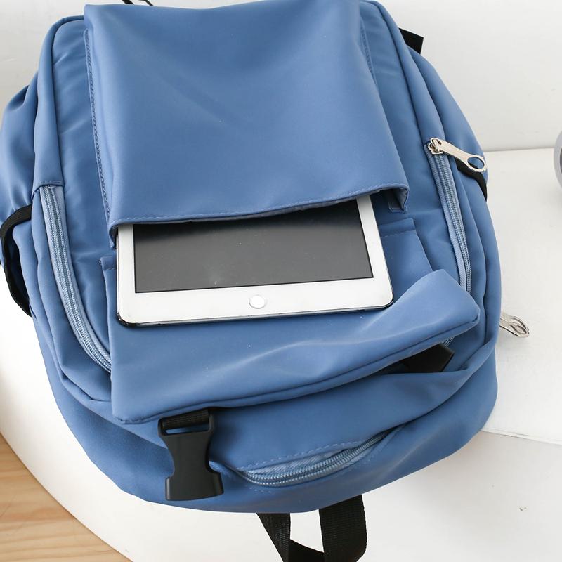 Многокомпонентный рюкзак, набор для учащихся средних школ, школьный рюкзак, однотонный рюкзак для девочек большой вместимости