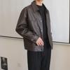 Men's Korean Style Retro PU Motorcycle Jacket - Spring/Autumn