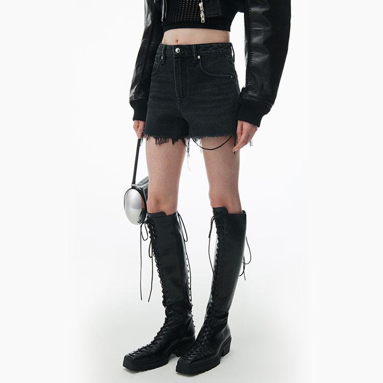 Alexander Wang Frayed Edge Denim Shorts Women's 4DC2244301-031