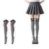 Colorful Over Knee Socks Bow Accent Santa Elf Cosplay Stocking Cute Thigh High Stockings  Keep Warm