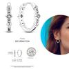 Серьги-кольца из серебра 925 пробы для женщин, сверкающие серьги Pave Cz, роскошные ювелирные изделия