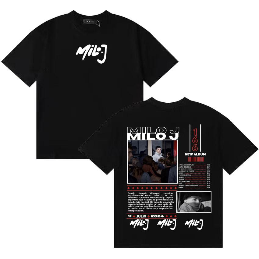 Rapper Milo J 166 New Merch Pop T Shirt Unisex Women Fashion Tshirt Gothic Cotton Casual Oversized Short Sleeve Tshirts Fans Gift