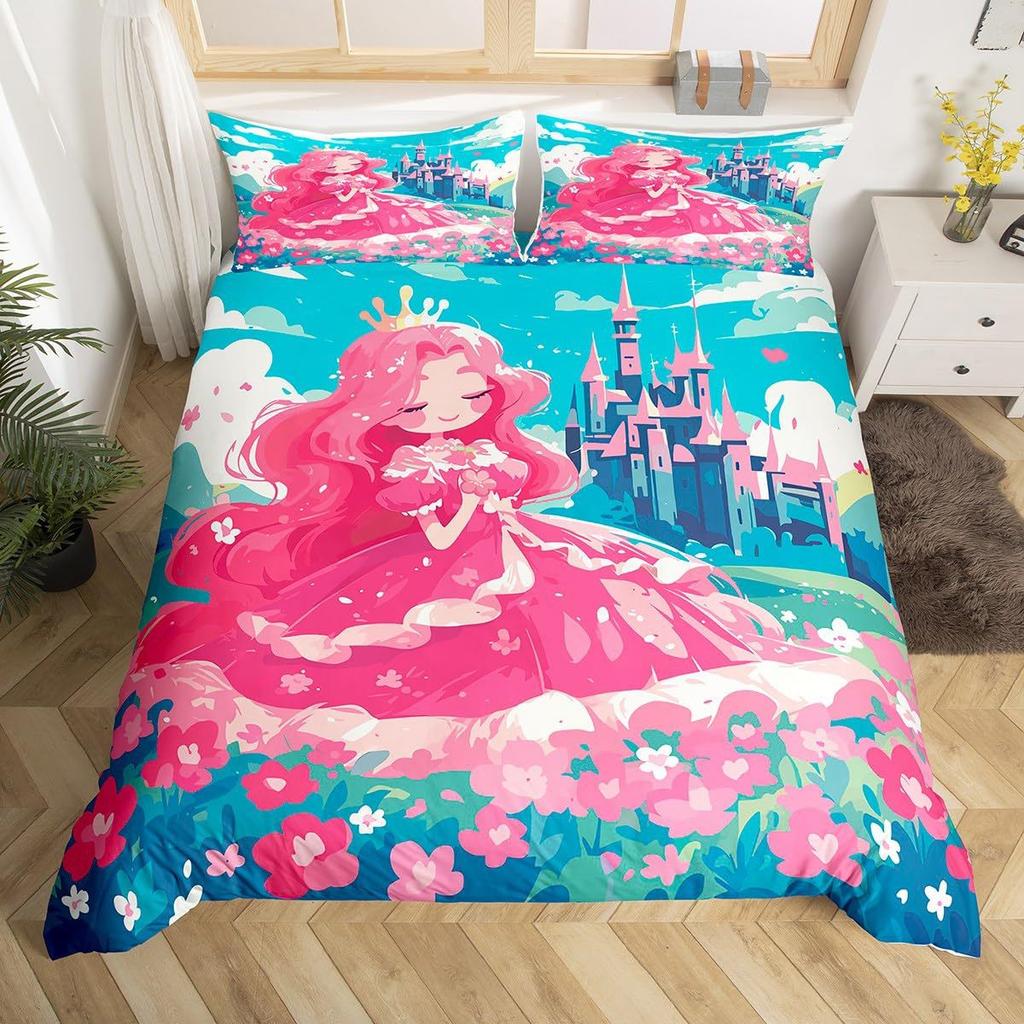 Комплект постельного белья «Принцесса», комплект постельного белья «Девичий замок», комплект из трех предметов для детской спальни «Сказочный сад»