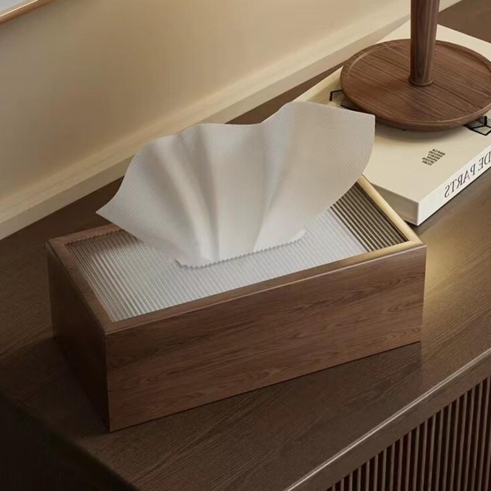 High-end Quality Tissue Box Wood Paper Towel Holder Minimalist Paper Box Hotel Use