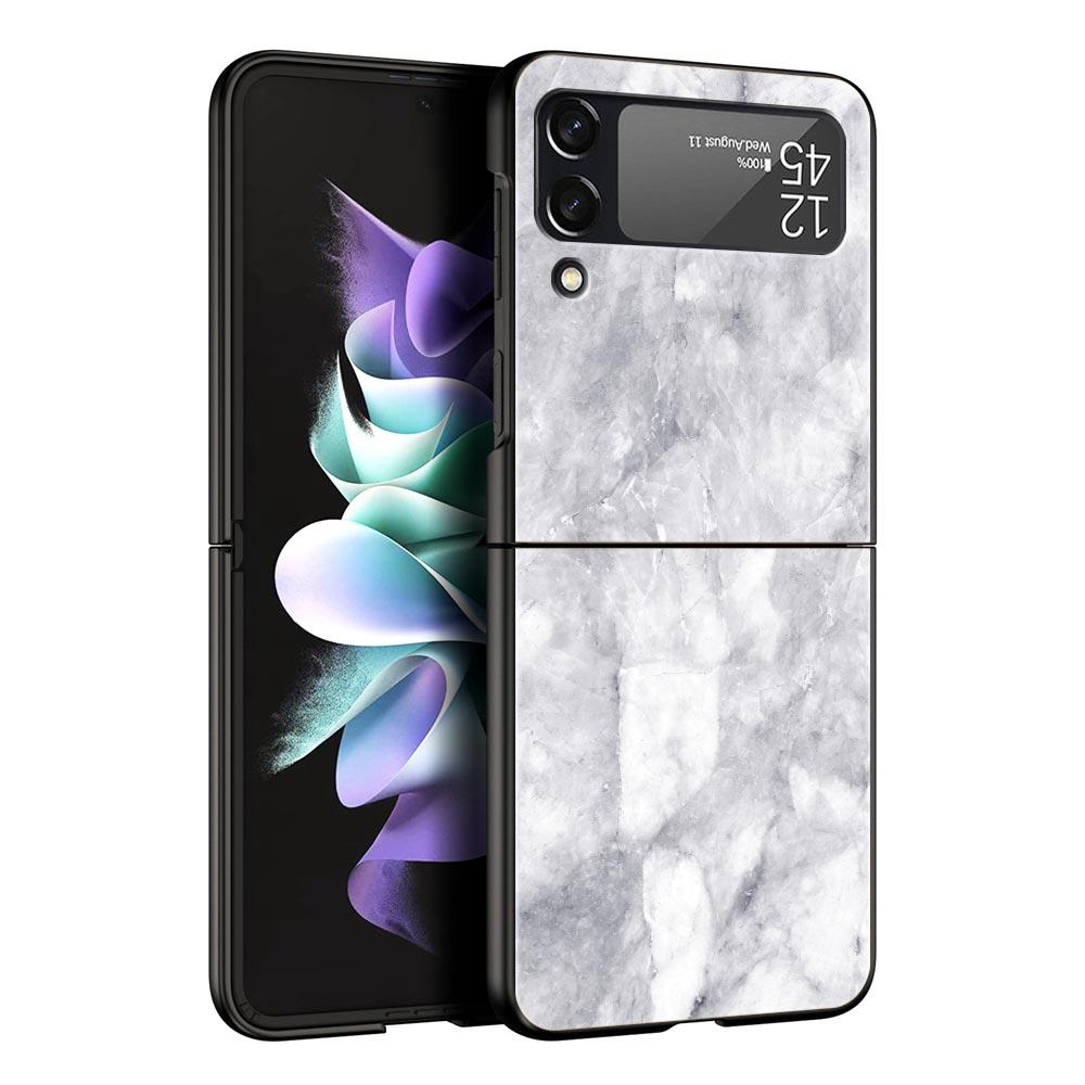 Модный мраморный чехол для телефона Samsung Galaxy Z Flip3 Flip4 Flip5 Чехол-оболочка для Z Flip 3 4 5 6 7 Жесткая складная крышка