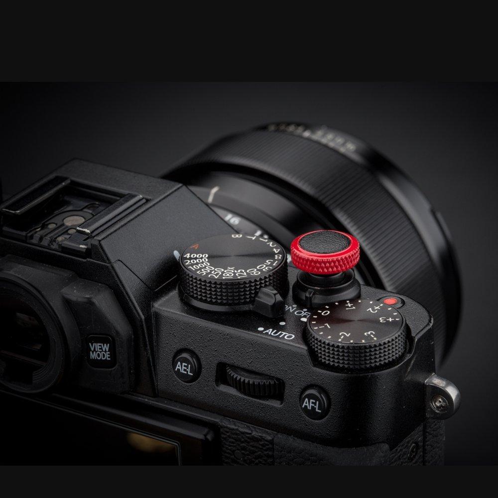 Soft Release Shutter Button Red Black Fuji Fujifilm X100VI X100V Sony RX10 IV III II RX1R + X-M5 X-T50 X-T5 X-T4 X-T30 X-T20 X-T3 X-T2 X-T10