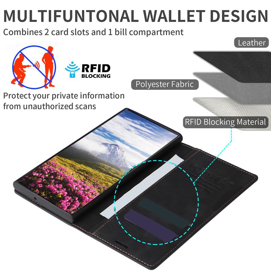 Кошелек Слот для карт Магнитная крышка Кожаный чехол Для Samsung Galaxy S26 Ultra S25 Plus S24 FE A06 A07 A16 A17 A26 A35 A36 A55 A56