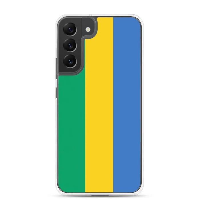 Coque Téléphone - Samsung - Galaxy S22 Ultra - Drapeau Gabon - Souple - Multicolore