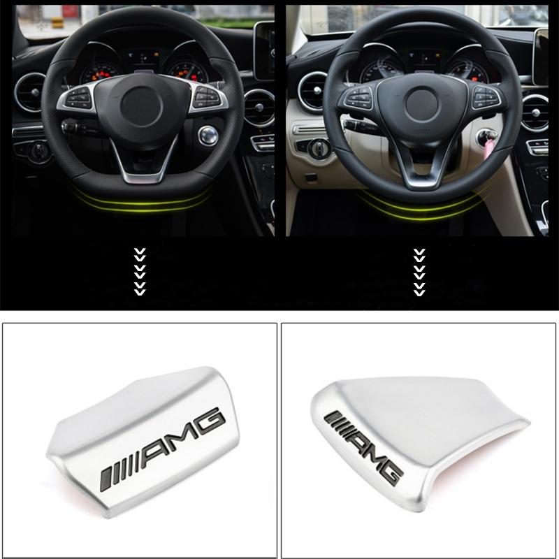 2025 Горячий Логотип Автомобиля Декоративная Накладка на Руль Металлические Наклейки Для Mercedes Benz AMG W204 W205 W203 W211 W212 W213 W201 W210 W