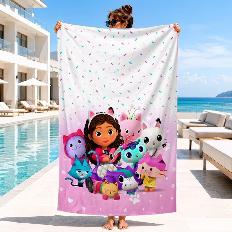 Colorful Friends Dollhouse Beach Towel, Microfiber Beach Towel, Perfect For Pool, Beach, Travel, Home Decor Beach Party Fan gifts