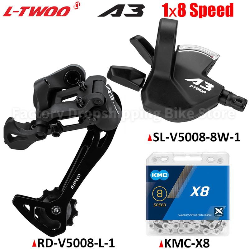 Комплекты трансмиссии LTWOO A3 MTB 1x8 Скоростей Задний переключатель 1:1 Совместимая с технологиями SRAM BANBOK HG Структура Кассета Велосипедные запчасти