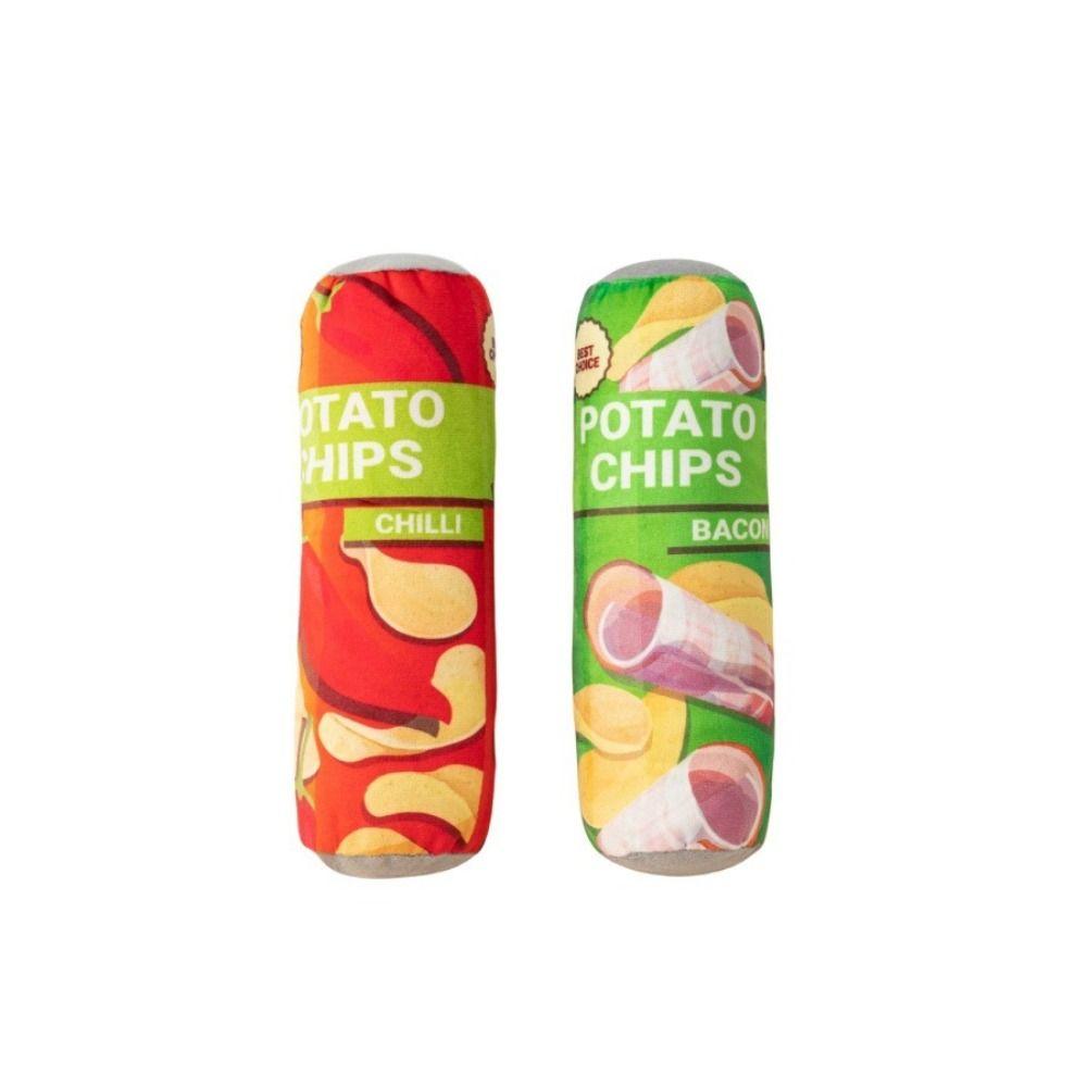 Bite-resistant Pets Squeaky Chew Toy Crisps Sounding Paper Toys New Potato Chip Cat Toys