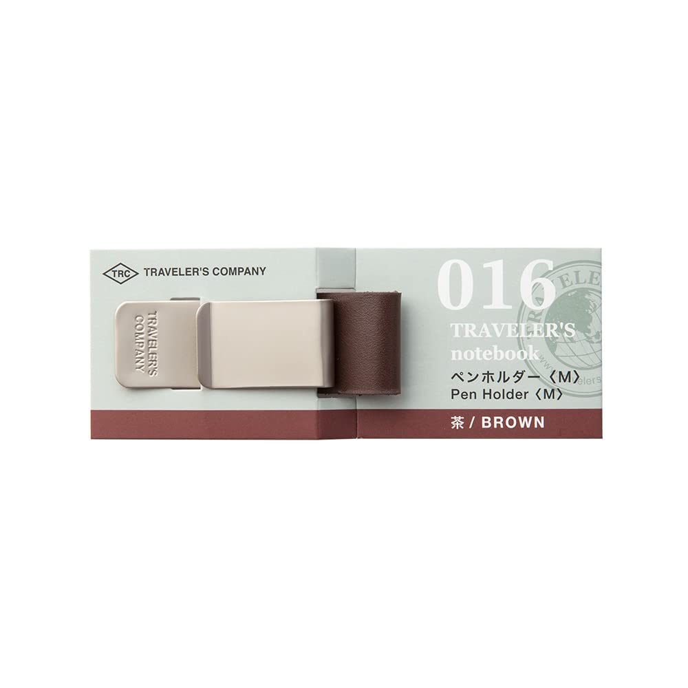 DESIGNPHIL MIDORI Traveler's Notebook Pen Holder, Brown 016 14299006