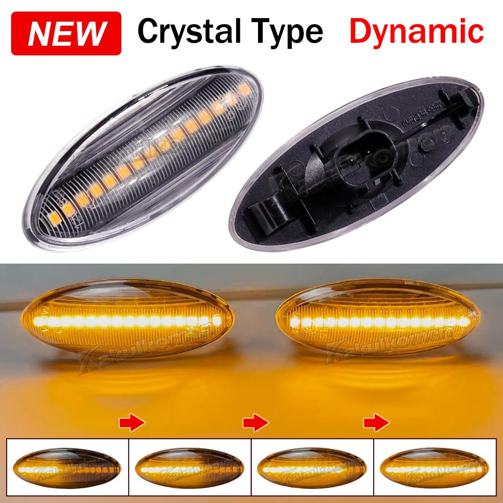 2pcs Dynamic LED Side Marker Light Turn Signal Indicator Repeater Light Fit For Toyota Yaris COROLLA Auris Mk1 E15 RAV4 Mk3