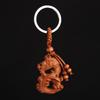 Брелок в китайском стиле из персикового дерева, брелок с изображением дракона, брелок с резьбой по дереву, подвеска для ключей от машины, украшение для рюкзака, амулет на удачу