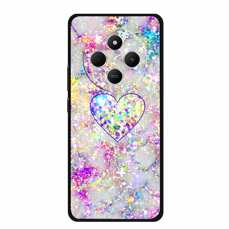 Phone Case For Xiaomi Redmi 14C Back Cover Case 14 C Black Silicone Soft Funda For Redmi 14C Case Redmi14C 6.88" Shockproof Bag