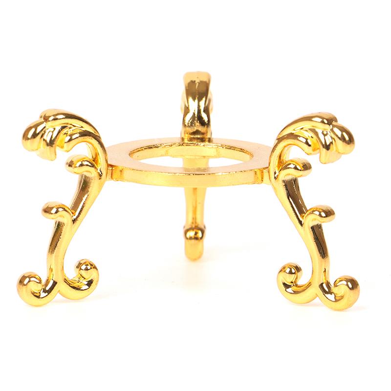 Gold-Plated Display Gemstone Egg Support Base Crystal Ball Stand Holder Ornament
