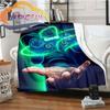Flannel Game Handle Blanket Gamer  Print All Season Lightweight Plush Cozy Super Soft Luxury Couch Sofa Bed