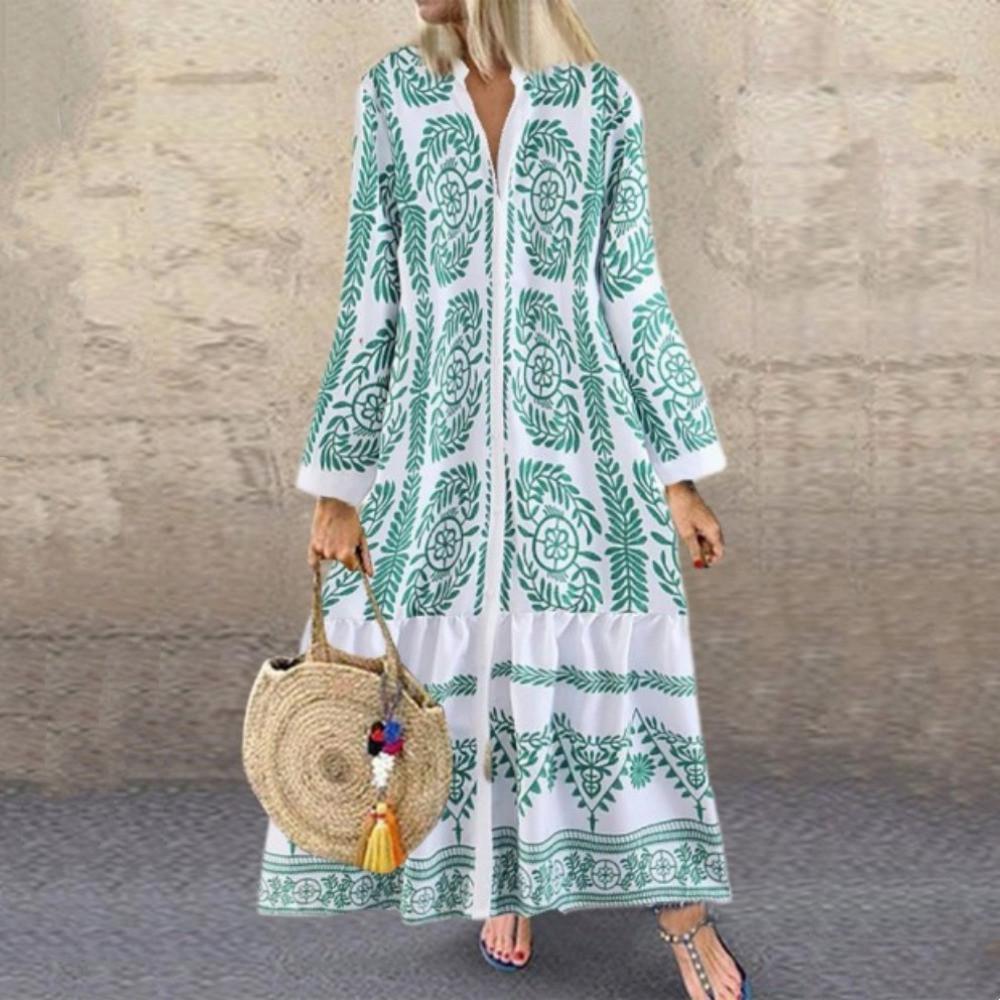 GMXIA Женская мода лето весна с длинным рукавом стоячие повседневные платья