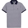 Polo Textured Pony Logo Embroidered Short Sleeve Polo Shirt Men Tops Blue 710867352-001