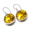 Citrine Gemstone Handmade 925 Sterling Silver Jewelry Earring 1.46" m3T65