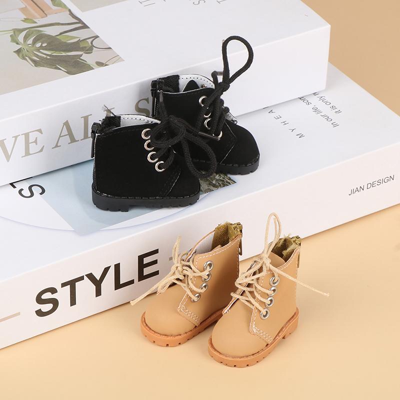 1Pair 1/6 Dolls Shoes Martin Boots Diy Mini Shoes For Doll Accessories Toys