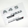 3D ABS Black A45S Logo Turbo 4MATIC Badge Car Rear Star Sticker Trunk AMG Emblem For Mercedes Benz A 45S AMG W177 Accessories