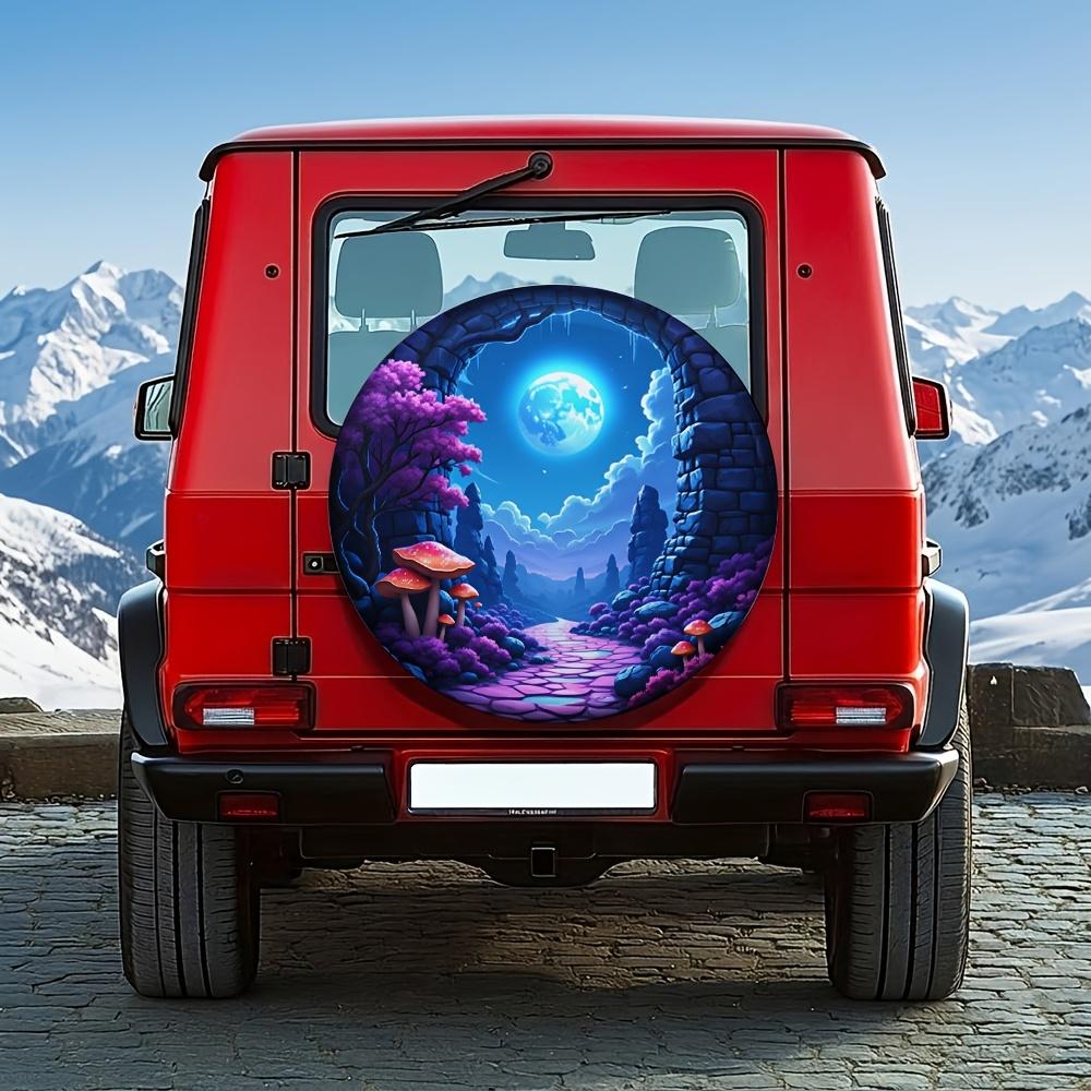 1pc, Fantasy Secret 14-17 Inch Universal Size Car Tire Cover, Easy Installation, Outdoor Off-Road Camping Gear, Car Decoration,