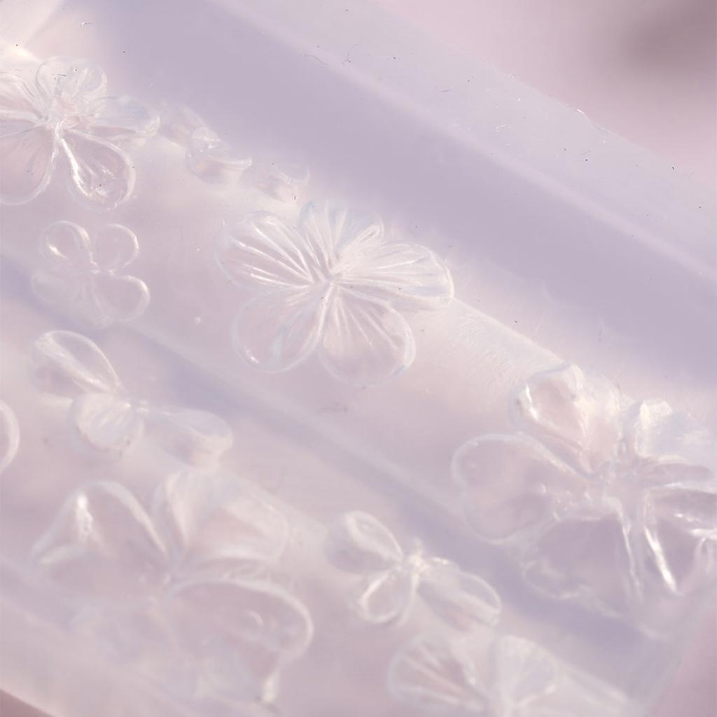 Силиконовая форма для штампа для дизайна ногтей для вечеринок и салонов красоты Форма для маникюра в форме цветка Рельефные трафареты для ногтей для женщин и девочек