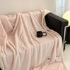 Simple Pink Solid Color Throw Blanket Luxury Warm Cozy Velvet Blanket for Home Sofa Bed All Seasons Travel Camping Blanket