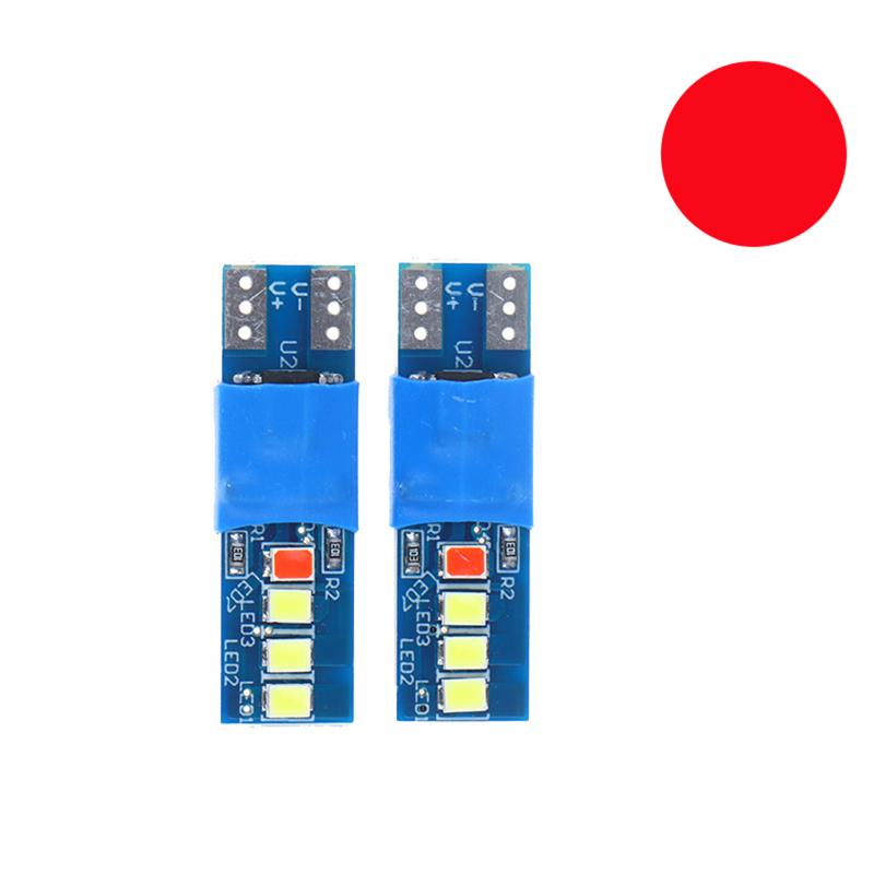 2Pcs T10 Double Tip Dynamic LED Bulb Car Interior Reading Trunk Width Indicator Modified Lighting