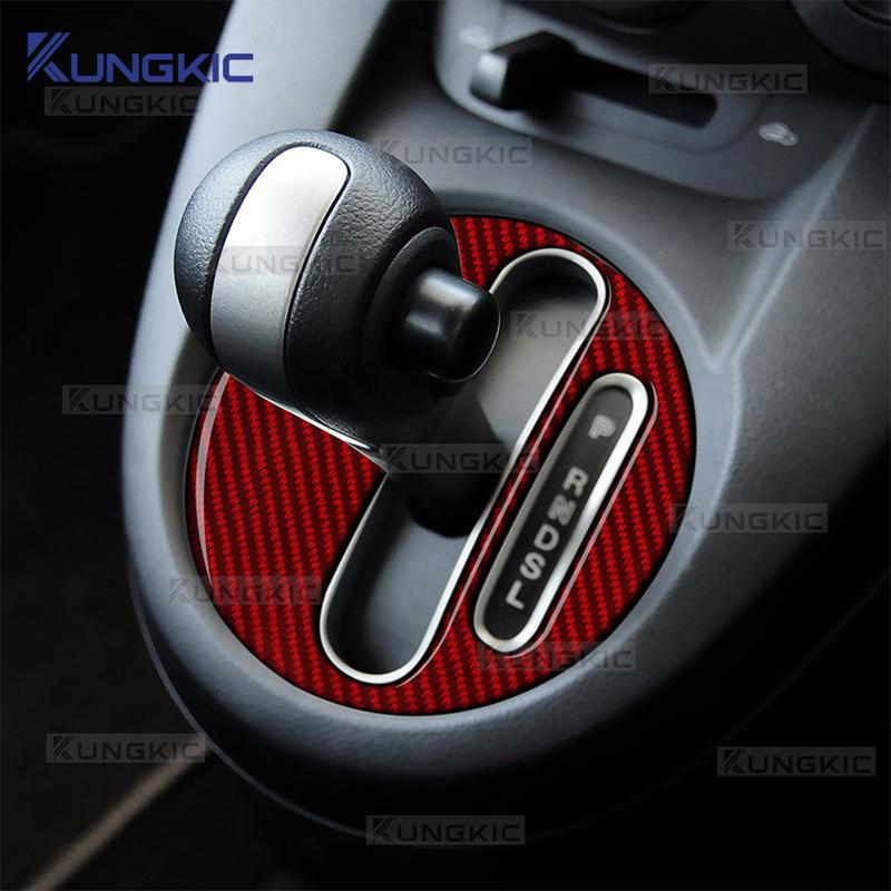Real Carbon Fiber Decorative Sticker For Mazda 2 2008 2009 2010 2011 2012 2013 2014 Automatic Gear Shift Frame LHD RHD