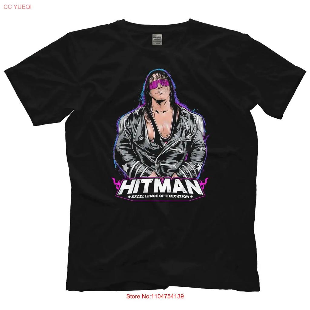 Bret The Hitman Hart Excellence T Shirt vintage Washed designer clothes Versatile Unisex Comfortable Casual graphic streetwear