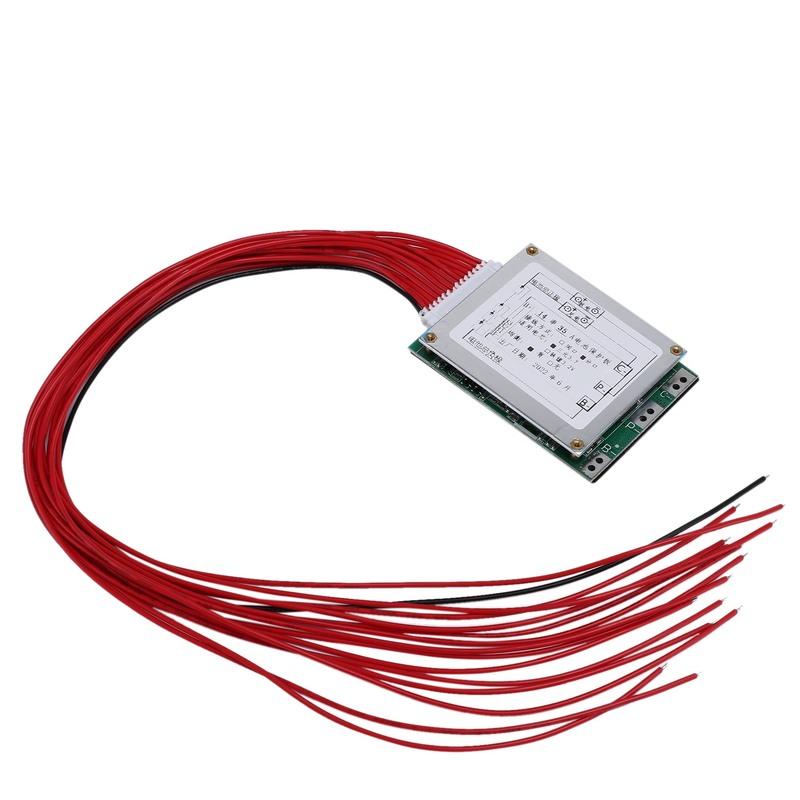 BMS 14S 52V 35A Li-Ion Литий-ионная плата защиты зарядного устройства аккумулятора Плата BMS аккумулятора с функцией балансировки для