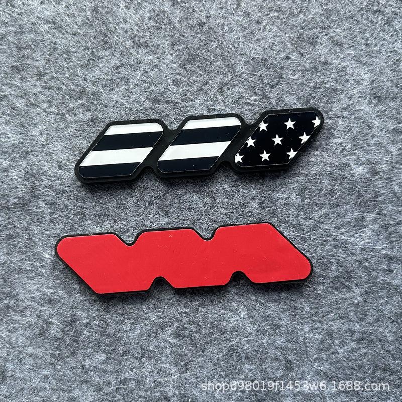 3D Tri-Color Mountain Triangle Grille Badge, Front Mesh Emblem Sticker Fit for Toyota Tacoma 4Runner Off-Road Mod