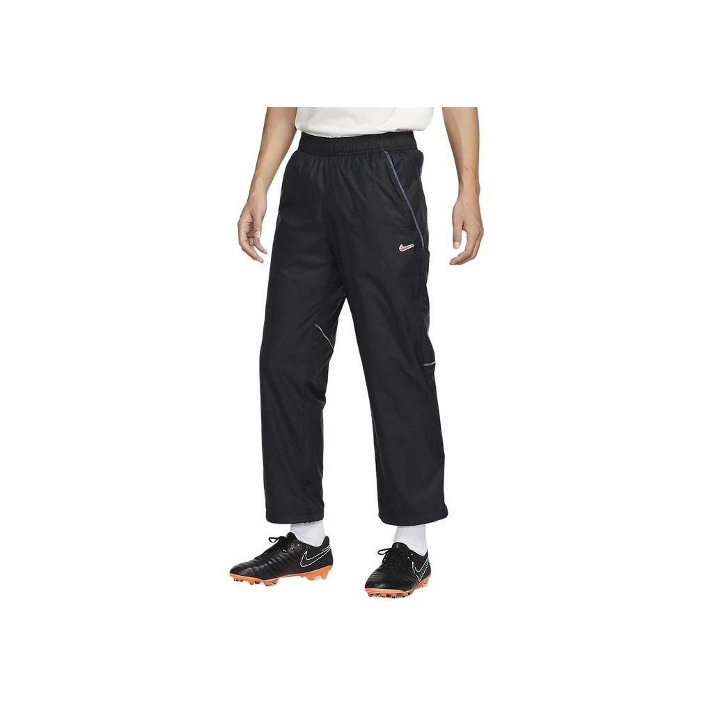 Nike Culture Therma-FIT Football Fashion Comfortable Water-Resistant Fleece Straight-Leg Casual Pants Men Bottoms Black FZ0532-010