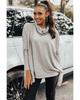 Azura Exchange Gray Cowl Neck Shift Tunic Top